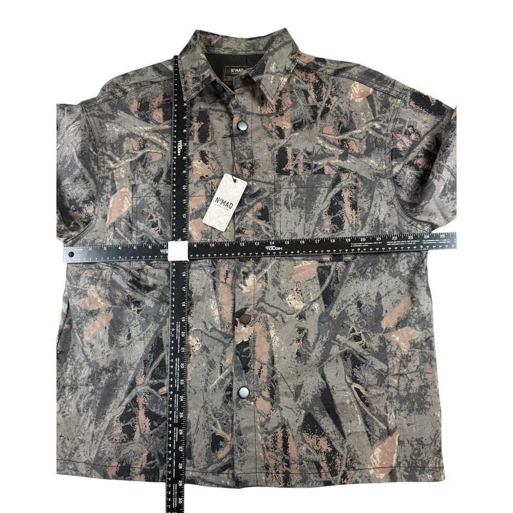 NOMAD Camo Shirt Jacket Men's L Snap Button Workwear Hunting Streetwear Canvas - Picture 6 of 9
